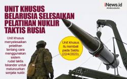 Infografis Unit Khusus Belarusia Selesaikan Pelatihan Nuklir Taktis Rusia