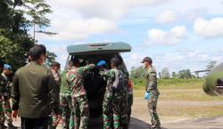 Jenazah Pratu F Prajurit TNI yang Gugur Diserang KKB Papua Diterbangkan ke Magelang