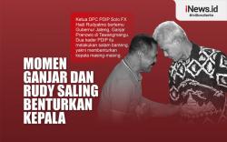 Infografis Momen Ganjar dan Rudy Saling Benturkan Kepala saat Bertemu di Tawangmangu 