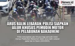 Infografis Jalur Khusus Pemudik Motor di Pelabuhan Bakauheni