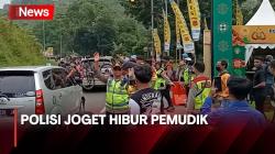 Tak Hanya Atur Lalu Lintas, Polisi di Lingkar Gentong Joget Hibur Pemudik Arus Balik