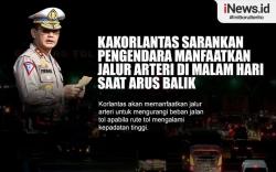 Infografis Pengendara Manfaatkan Jalur Arteri di Malam Hari saat Arus Balik