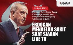 Infografis Heboh Erdogan Sakit saat Siaran Langsung Televisi