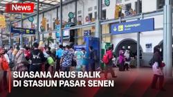 Arus Balik Lebaran, Suasana di Stasiun Pasar Senen Terpantau Ramai