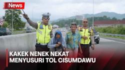 Demi Bertemu Sang Cucu, Kakek dan Nenek Ini Nekat Jalan Kaki Susuri Tol Cisumdawu