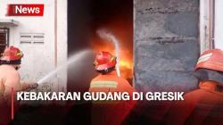 Gudang Bahan Kimia Benang di Gresik Terbakar, Puluhan Pekerja Panik