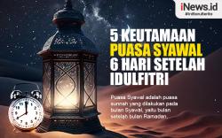 Infografis 5 Keutamaan Puasa Syawal 6 Hari setelah Idulfitri