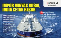 Infografis India Cetak Rekor Impor Minyak Rusia, 6,3 Juta Ton