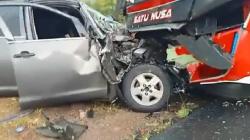 Kecelakaan Hari Ini di Jalinsum, Bus Pemudik Tabrak Mobil hingga Bagian Depan Ringsek