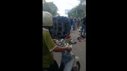 Kecelakaan Hari Ini di Makassar, Minibus Tabrak 4 Motor Para Korban Bergelatakan