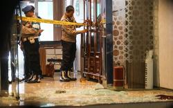 Foto Penembakan Kantor MUI, Kaca-Kaca Berhamburan