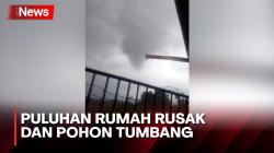 Video Amatir Rekam Momen Terbentuknya Angin Puting Beliung yang Landa Cidahu Sukabumi<