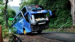 Bus Bawa Wisatawan asal Samarinda Kaltim Terperosok di Lembang KBB<