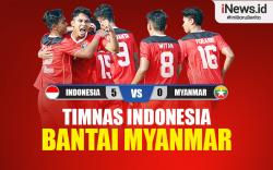 Infografis Timnas Indonesia U-22 Bantai Myanmar di SEA Games 2023