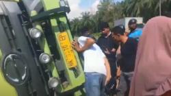 Kecelakaan Hari Ini di Jalinsum Patula, Truk Tangki CPO Terguling, Sopir Tewas Terjepit