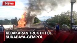 Truk Kayu Terbakar di Tol Surabaya-Gempol, Lalu Lintas Terhenti 1 Jam