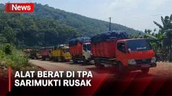 Antrean Panjang, Sopir Harus Menginap akibat Alat Berat di TPA Sarimukti Bandung Rusak<