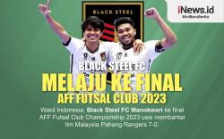 Infografis Black Steel FC Melaju ke Final AFF Futsal Club Championship 2023