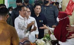Erick Thohir dan Zulhas Dampingi Presiden Jokowi Tinjau Pasar Natar Lampung Selatan<