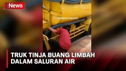 Warga Pergoki Truk Tinja Buang Limbah dalam Saluran Air di Tanjung Duren