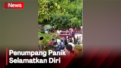 Ngeri! Bus Rombongan Wisata Terjun ke Jurang di Guci Tegal 