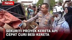 Curi Besi Proyek Kereta Cepat di Stasiun KCIC Tegalluar, Sekuriti Proyek Ditangkap