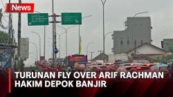Turunan Fly Over Arif Rachman Hakim Depok Banjir, Kemacetan Mengular hingga Margonda