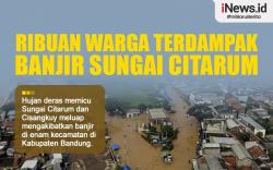 Infografis Ribuan Warga Terdampak Banjir Luapan Sungai Citarum<