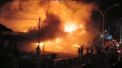 6 Kios dan 2 Gudang di Pasar Pagi Nunukan Terbakar, Diduga akibat Bakaran Sampah