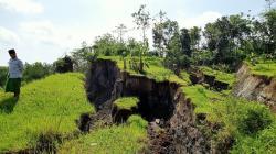 Lahan Warga di Sampang Ambles Puluhan Meter, Terdengar Gemuruh dan Getaran