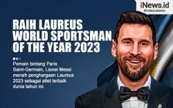 Infografis Lionel Messi Raih Penghargaan Laureus 2023