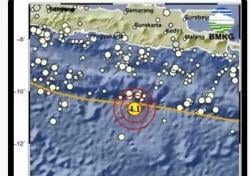 Pusat Gempa Terkini M 4,1 Terjadi di Pacitan, Kedalaman 10 Km