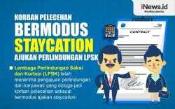Infografis Korban Pelecehan Modus Staycation Ajukan Perlindungan LPSK