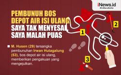  Infografis Pembunuh Bos Depot Air Isi Ulang: Saya Tak Menyesal, Saya Malah Puas