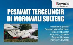 Infografis Pesawat Jet Penumpang Tergelincir di Morowali Sulteng
