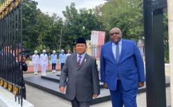 Prabowo Subianto Terima Kunjungan Menhan Kongo, Disambut Hormat Senjata<
