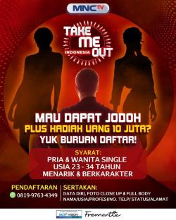 MNCTV Cari Pria dan Wanita Lajang yang Mau Bertemu Jodohnya, Yuk Daftarkan di Take Me Out Indonesia!