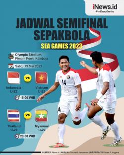 Infografis Jadwal Indonesia Vs Vietnam Semifinal SEA Games 2023 Sepak Bola
