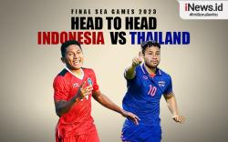 Infografis Head to Head Indonesia Vs Thailand Jelang Final SEA Games 2023