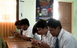 Serunya Mabar Game Fight of Legends di SMK Tunas Pembangunan