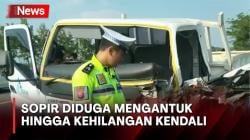 Laka Maut Tol Cipali, Truk Tabrak Pembatas Jalan dan Sopir Terlempar dari Kabin<