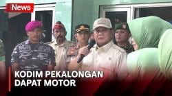 Kunjungi Koramil Pekalongan, Prabowo Bagikan 110 Motor untuk Babinsa