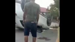Baru Belajar Nyetir, Pelajar di Pinrang Bawa Mobil hingga Tabrak Pohon dan Terbalik<
