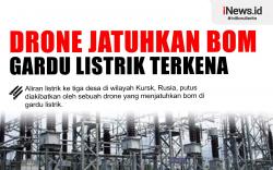 Infografis Drone Jatuhkan Bom, Gardu Listrik Terkena
