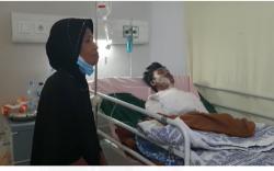 Polda Sumsel Tanggung Biaya Pengobatan Tukang Ojek Korban Penyiraman Air Keras<