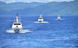 TNI AL Latihan Tempur Libatkan 4 KRI Terbaik dan Meriam Howitzer Pertahanan Pantai