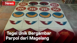 Sukseskan Pemilu 2024, Pengrajin di Magelang Buat Tegel Gambar Parpol