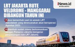 Infografis LRT Jakarta Rute Veldrome-Manggarai Dibangun Tahun Ini