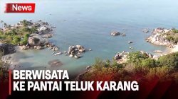 Berwisata ke Pantai Teluk Karang Bangka Belitung, Pemandangan Hamparan Bebatuan dan Pasir Putih 