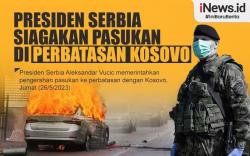 Infografis Serbia Siaga Tempur Melawan Kosovo